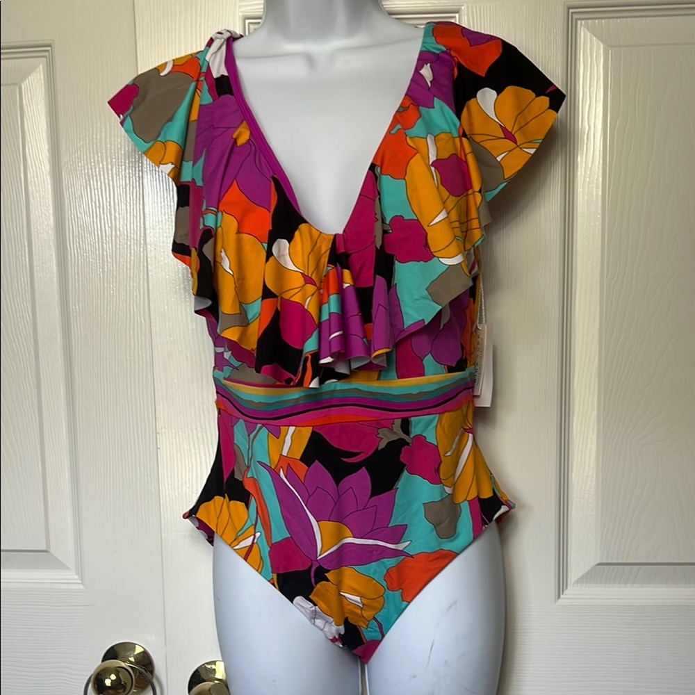 Trina Turk Multicolor Floral One-Piece Swimsuit